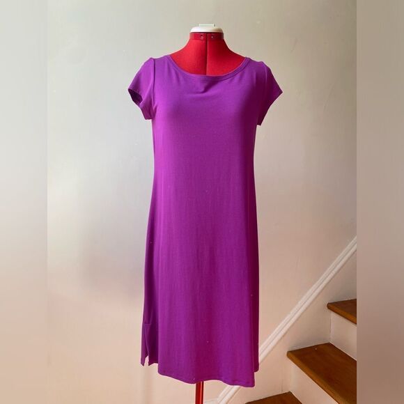 Elieen Fisher Magenta Shift Dress - Picture 11 of 11